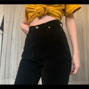 vintage black velvet pants